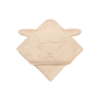 Toalla de Baño con Capucha Muselina - Beige Sand | Lionelo