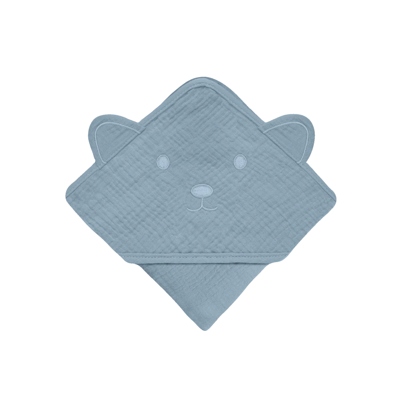 Toalla de Baño con Capucha Muselina - Grey Sky | Lionelo