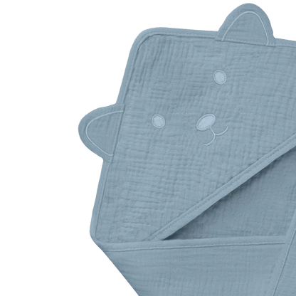 Toalla de Baño con Capucha Muselina - Grey Sky | Lionelo
