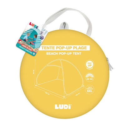 Carpa de Playa Plegable con Filtro UV - Amarillo | Ludi