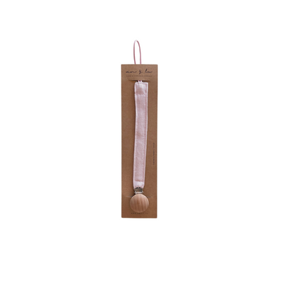 Linen Pacifier Holder - Beige