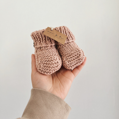 Knitted boot (0-6 months) - Raw