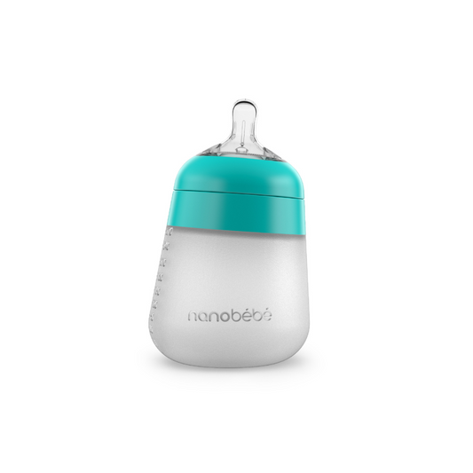 Silicone baby bottle 270 ml - Turquoise