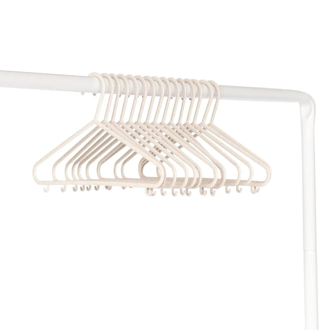 Set of 30 Eco-Friendly Hangers for Baby and Children's Clothes - Cream