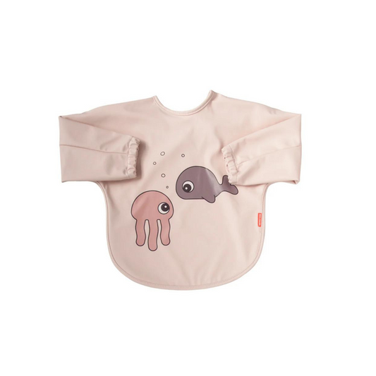 Sea Friends Sleeved Bib - Pink