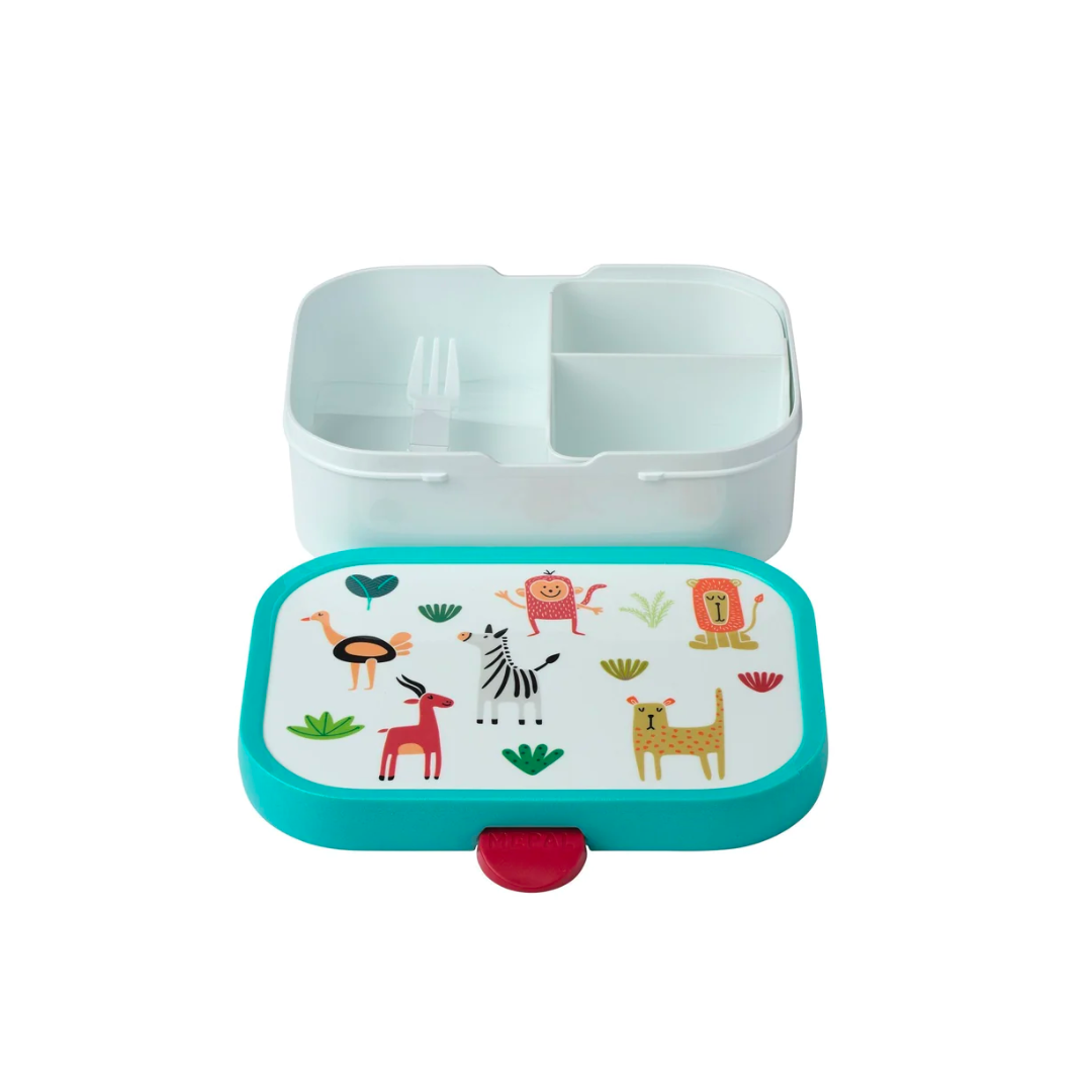 Lunch Box + Pop-Up Bottle Set - Animals