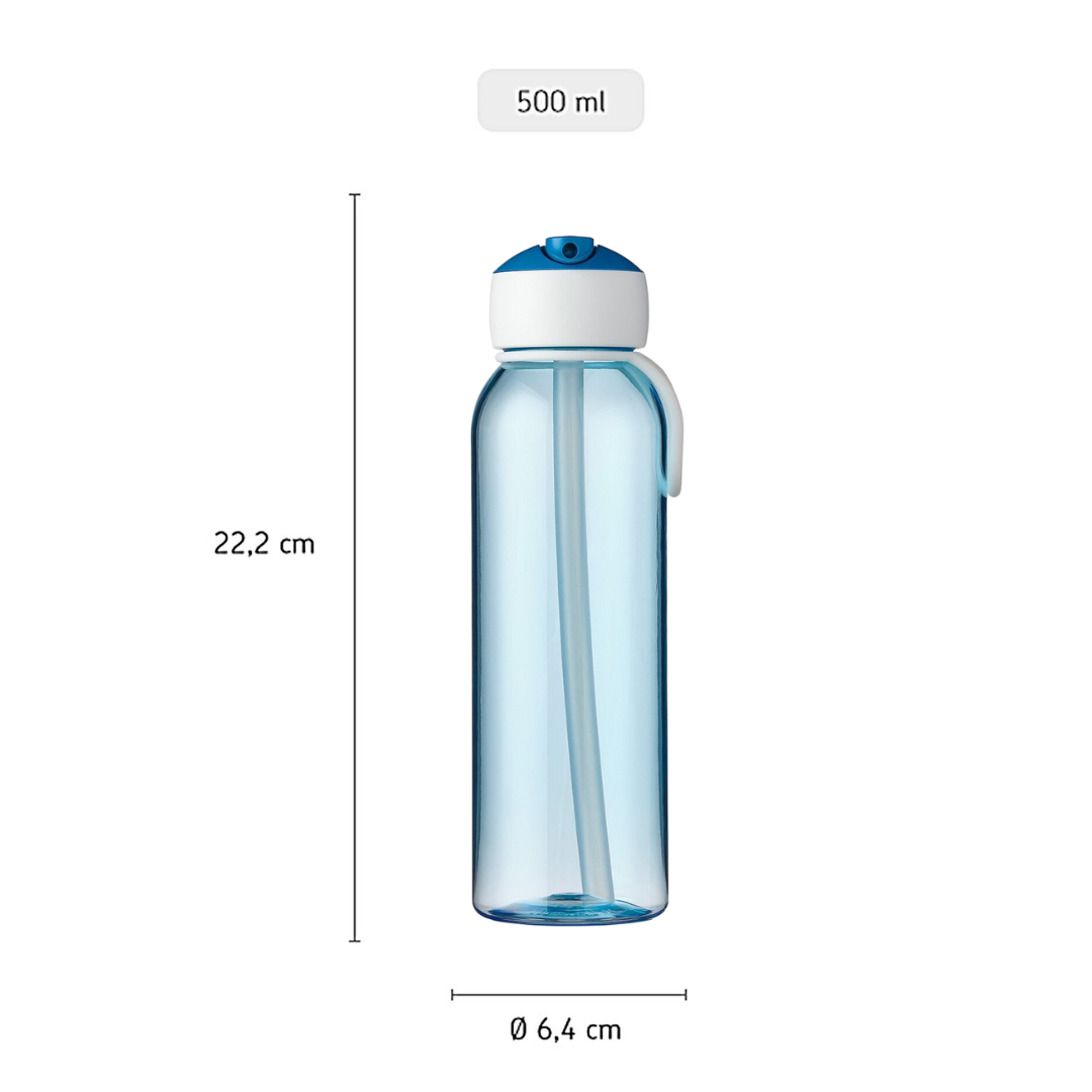 Flip-Up Water Bottle - Blue