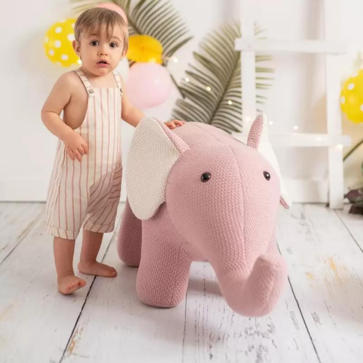 Peluche Amigurumi 100% Algodón - 83 cm - Elefante Maxi