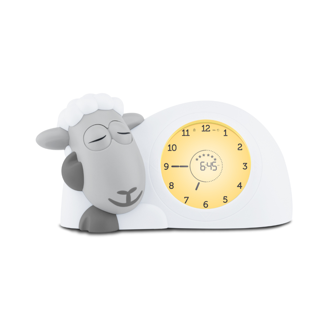 Reloj Educador de Sueño y Luz Noctuna para Niños - Sam The Sheep - Gris