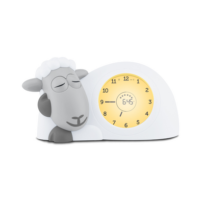 Kids Sleep Educator Clock &amp; Night Light - Sam The Sheep - Grey