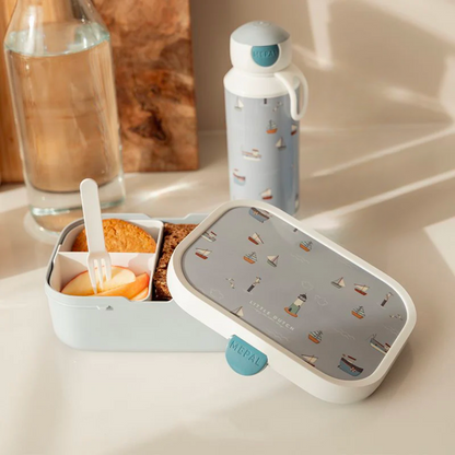 Lunch Box + Pop-Up Bottle Set - Boats - Little Dutch