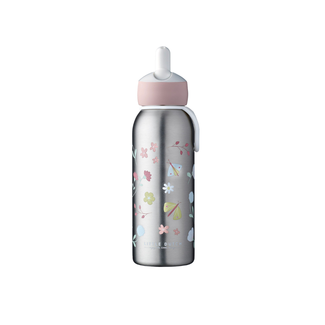 Botella Térmica Flip-Up 350 ml - Flores - Little Dutch