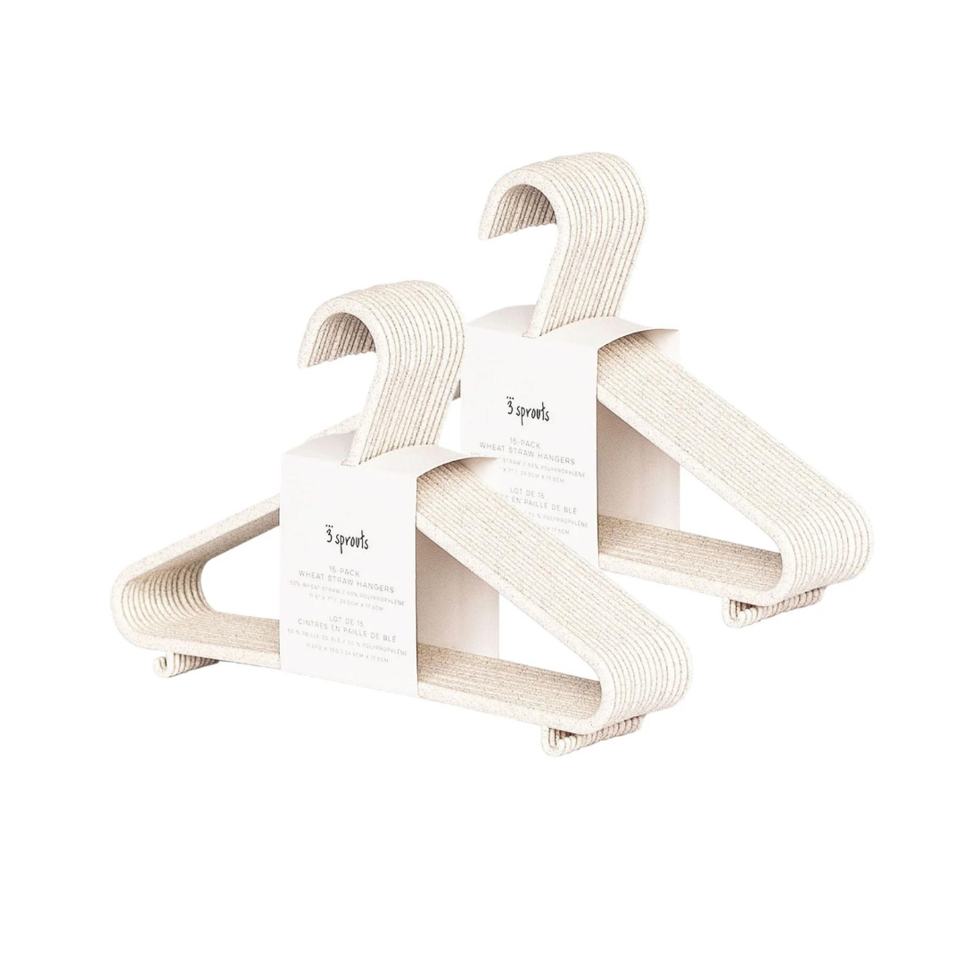 Set of 30 Eco-Friendly Hangers for Baby and Children's Clothes - Cream