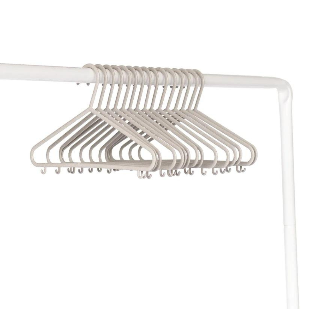 Set of 30 Eco-Friendly Hangers for Baby and Children's Clothes - Grey