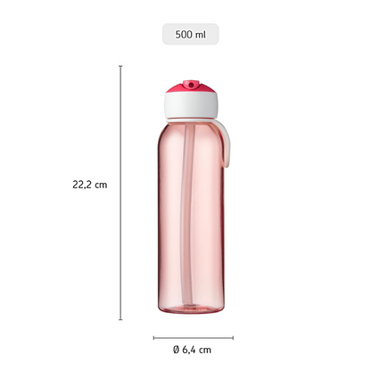 Flip-Up Water Bottle - Pink