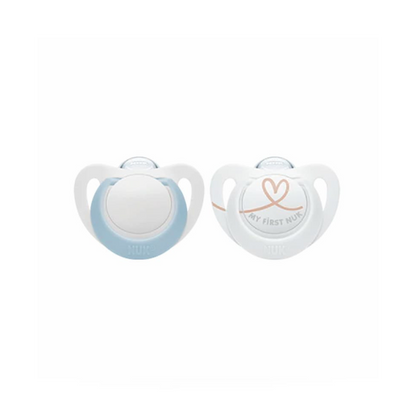 Pack of 2 Star Silicone Pacifiers - Blue