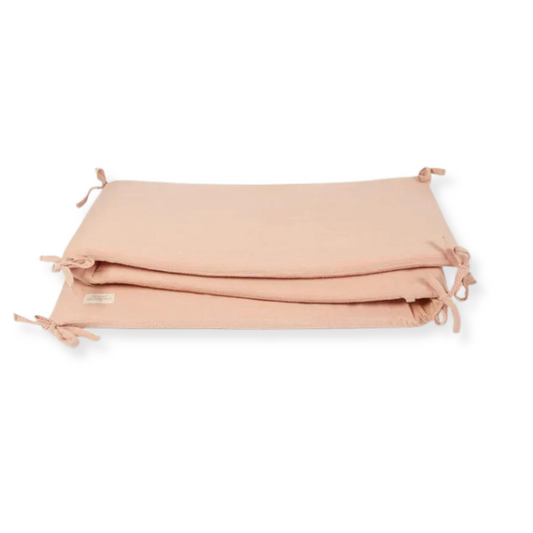 Muslin Crib Bumper in Organic Cotton - Pink