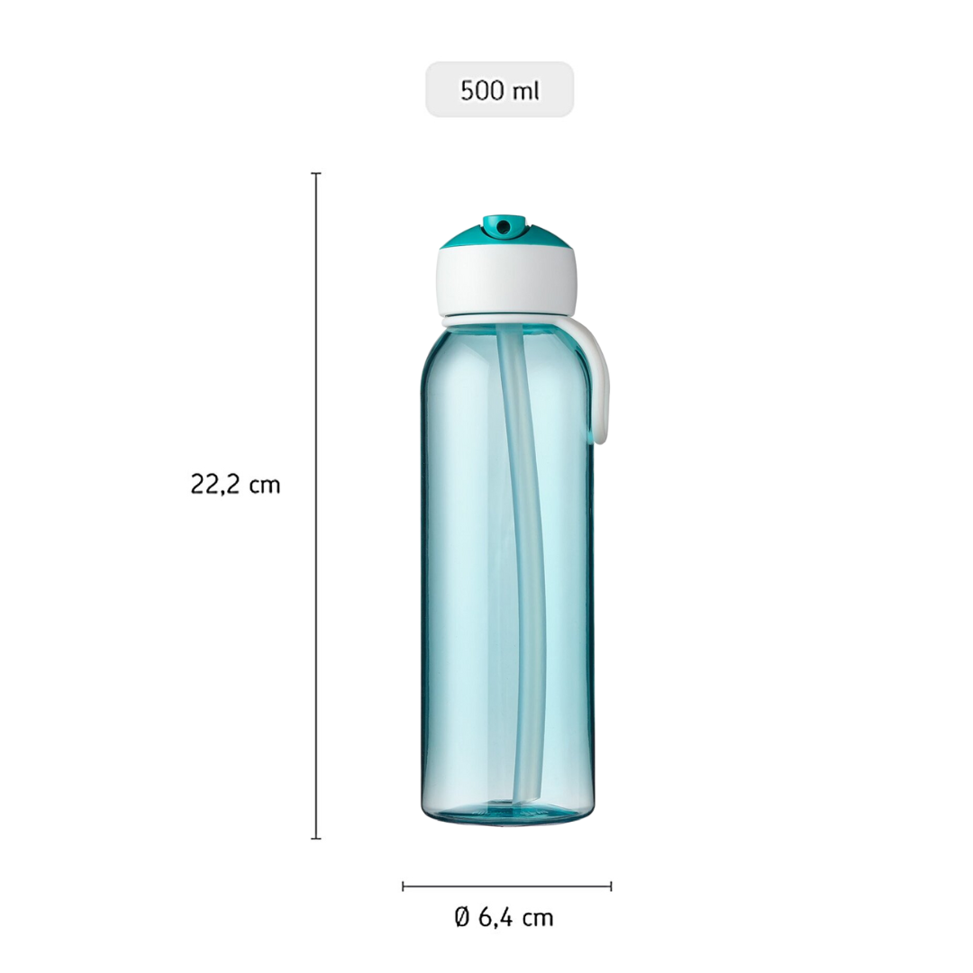 Flip-Up Water Bottle - Turquoise