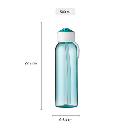 Flip-Up Water Bottle - Turquoise