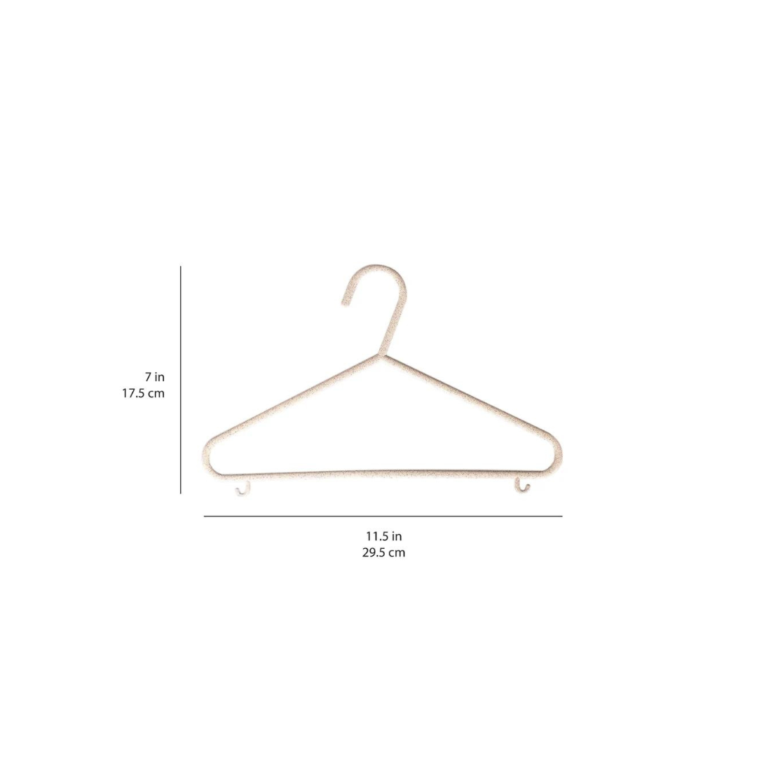 Set of 30 Eco-Friendly Hangers for Baby and Children's Clothes - Cream