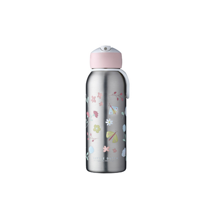 Botella Térmica Flip-Up 350 ml - Flores - Little Dutch