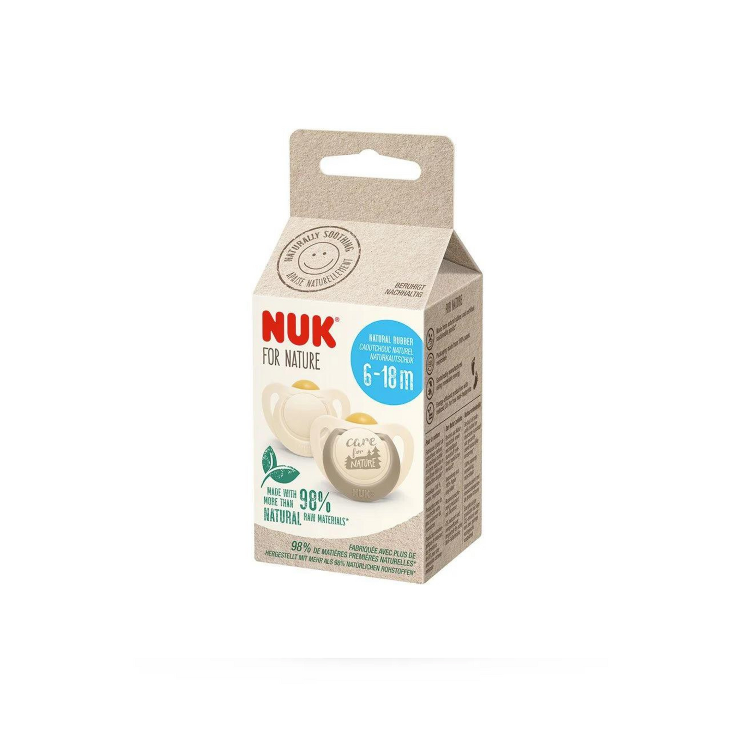 Pack de 2 Chupetes de Látex Nuk for Nature - Gris