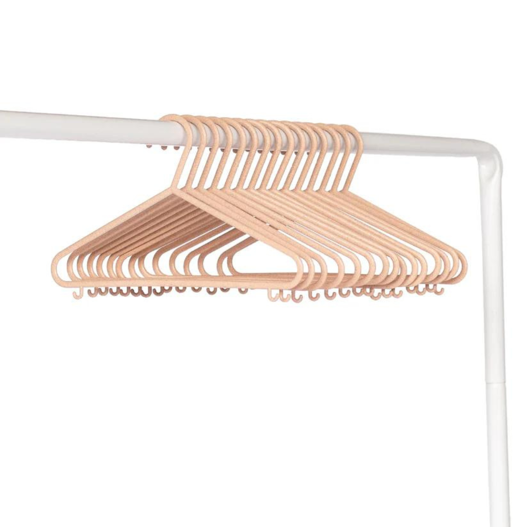 Set of 30 Eco-Friendly Hangers for Baby and Children's Clothes - Pink