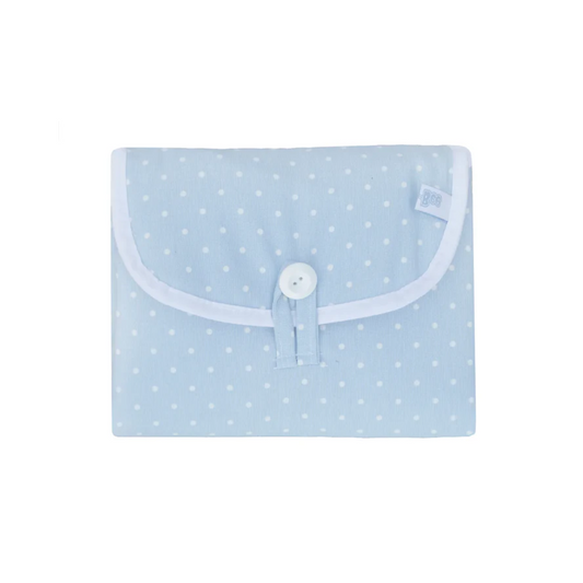 Portable Changing Mat - Light Blue Dots