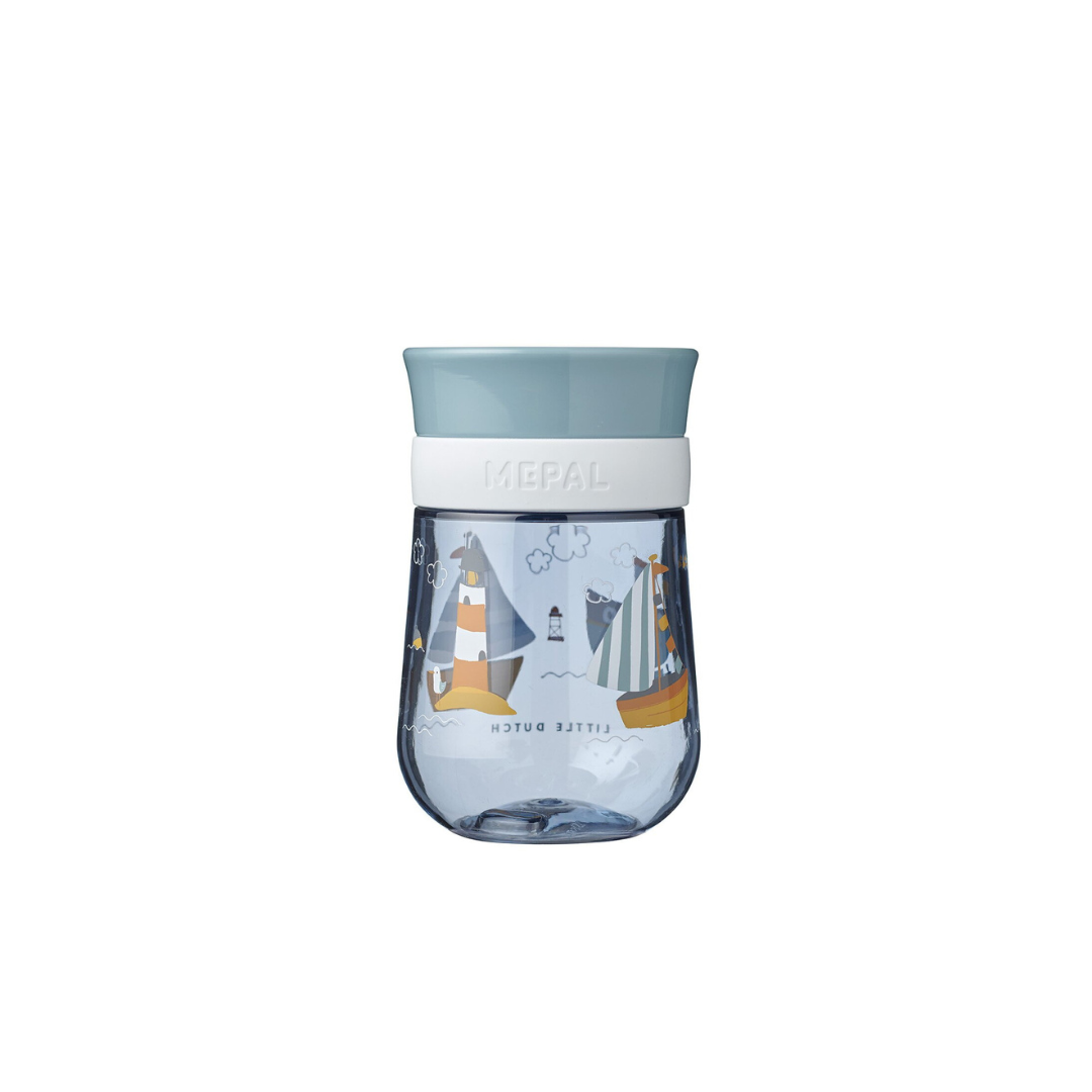 360° Anti-Spill Glass 300 ml - Boats - Little Dutch