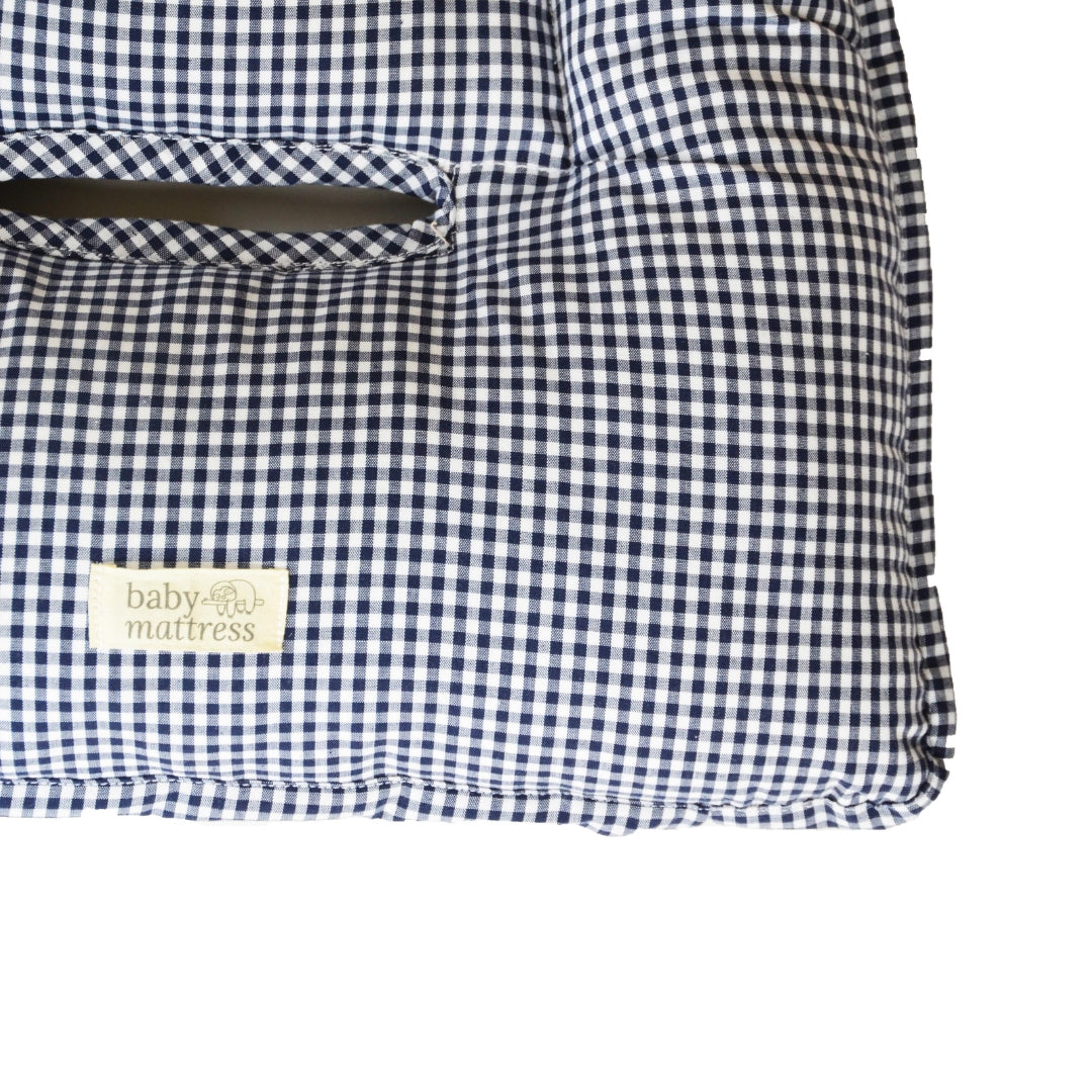 Car Cushion - Cotton - Blue Plaid