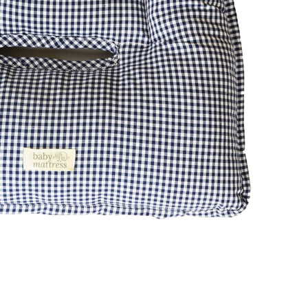 Car Cushion - Cotton - Blue Plaid