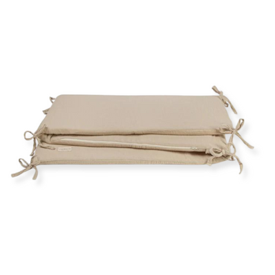 Muslin Crib Bumper in Organic Cotton - Beige