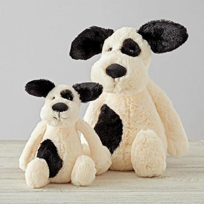 Peluche Perro Blanco y Negro Pequeno Mamas Mateas