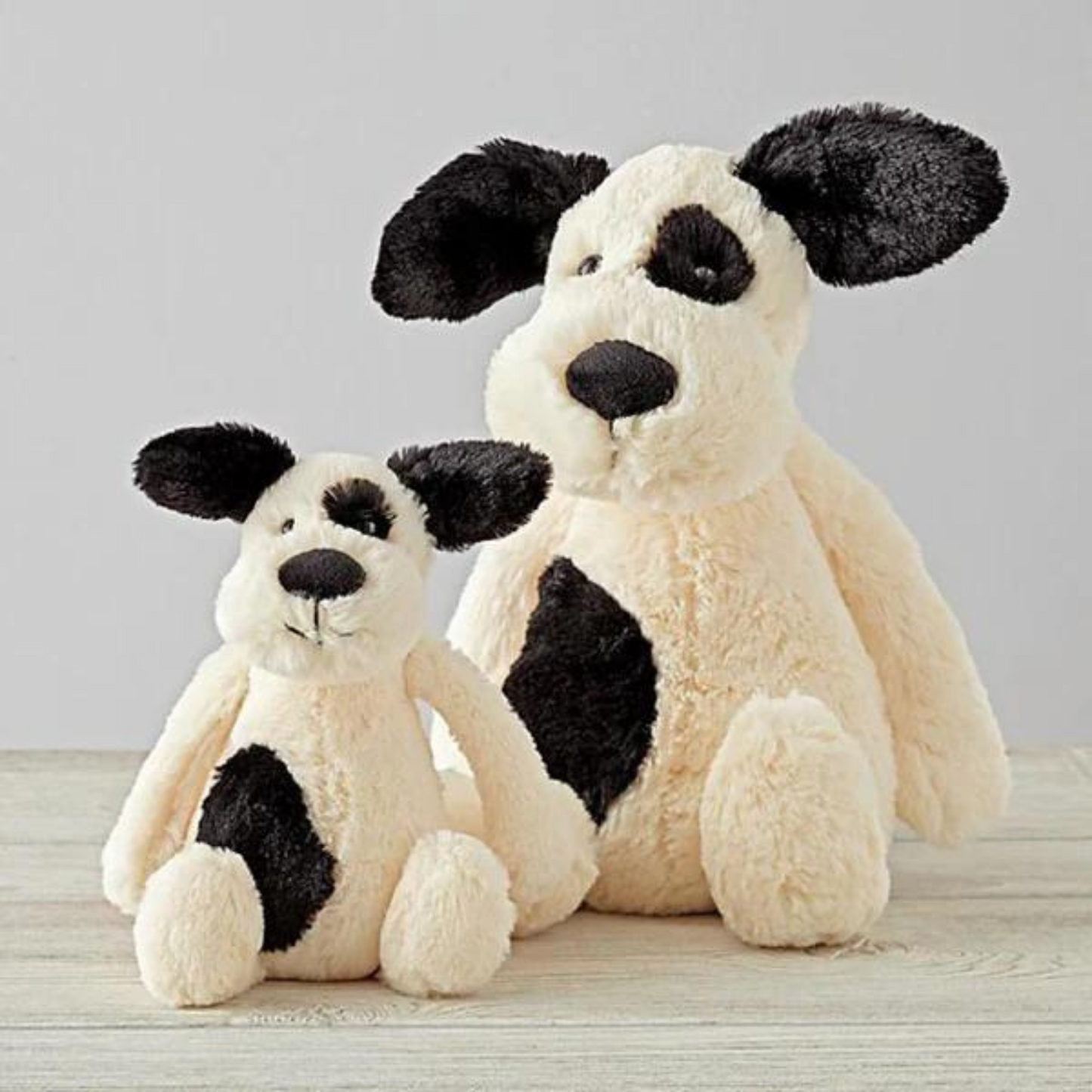 Small Dog Plush Toy - Black and White