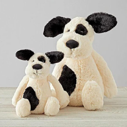 Small Dog Plush Toy - Black and White