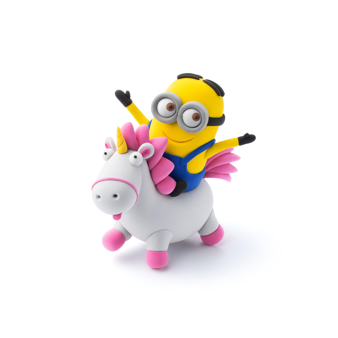 Set de 5 Potes de Arcilla para Modelar: Minions - Dave & Fluffy