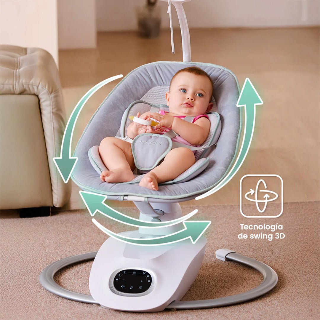 Momcozy CocoSway Columpio Eléctrico para Bebé con Movimiento 3D - MOMCOZY - Mini Nuts - Expertos en sillas de auto y coches de paseo