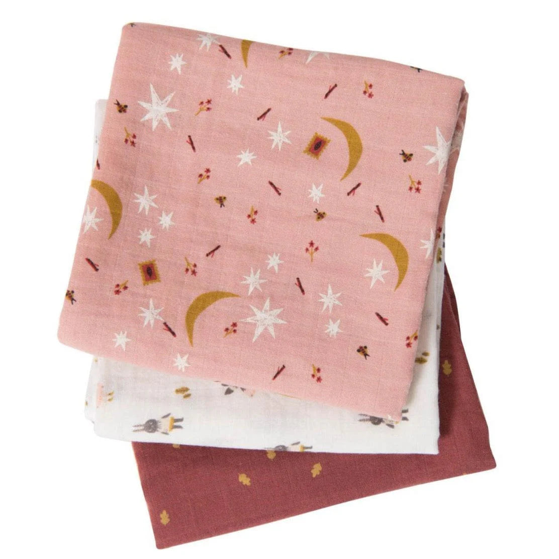 Juego de 3 Mantas Muselinas - Après la Pluie | Moulin Roty