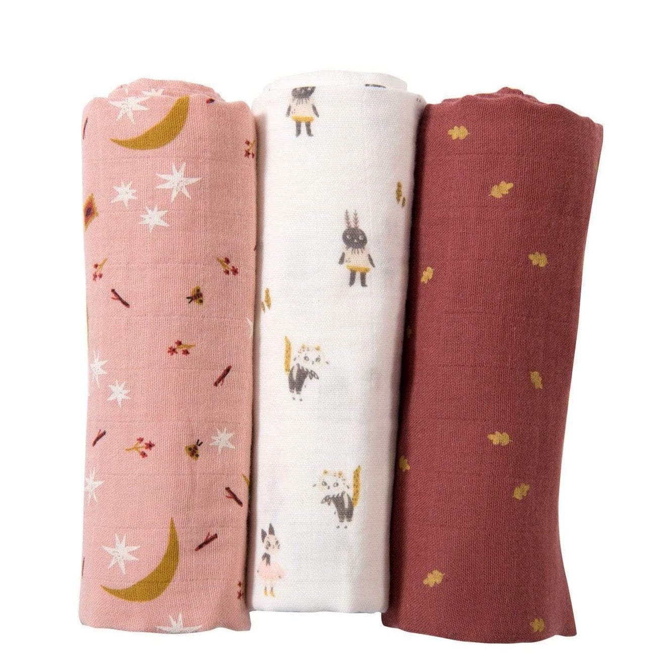 Juego de 3 Mantas Muselinas - Après la Pluie | Moulin Roty