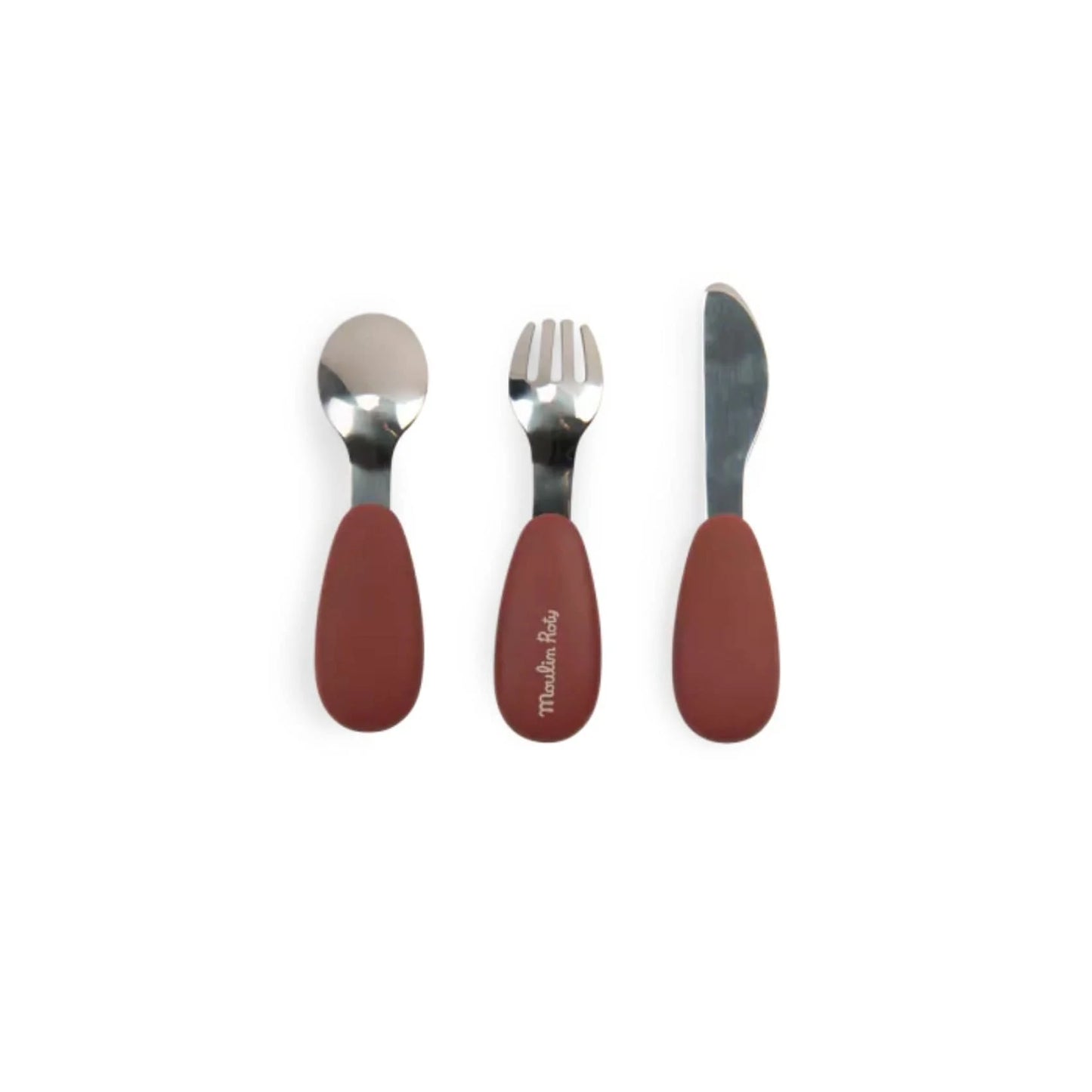 Set de Cubiertos de Acero con Mango de Silicona - Après la Pluie | Moulin Roty