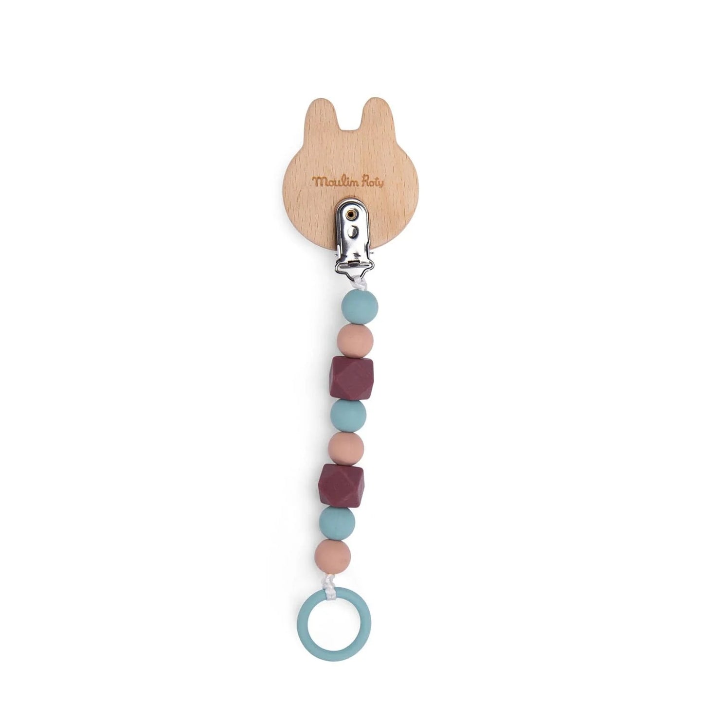 Portachupete Madera y Silicona - Conejo | Moulin Roty