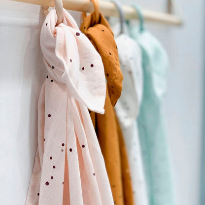 Pack 2 Muselinas Pequeñas - Happy Dots - Rosa | Done by deer