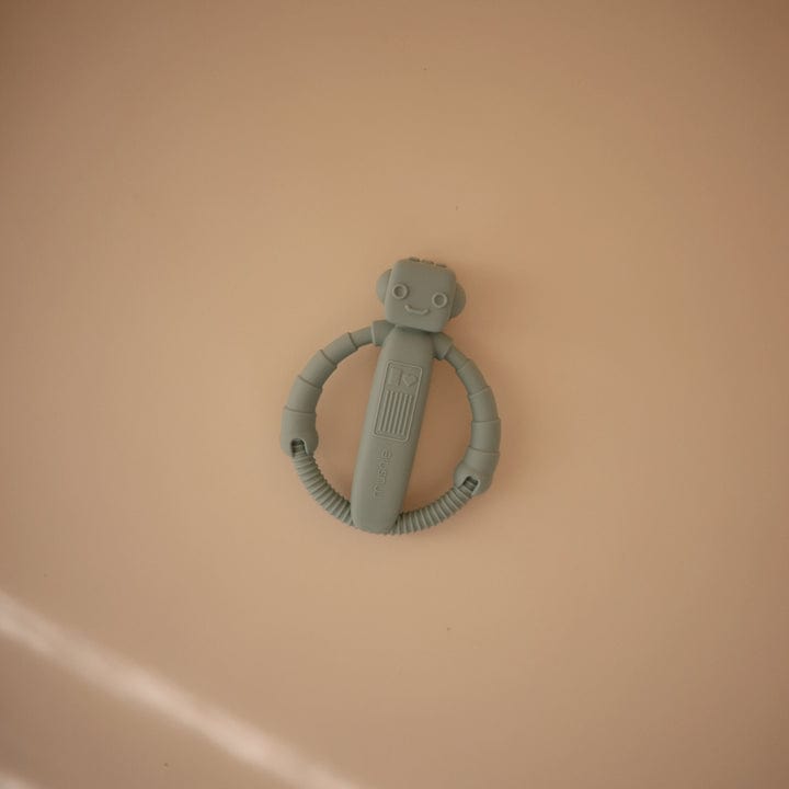 Mordedor y Sonajero Robot - Azul Cambridge | Mushie