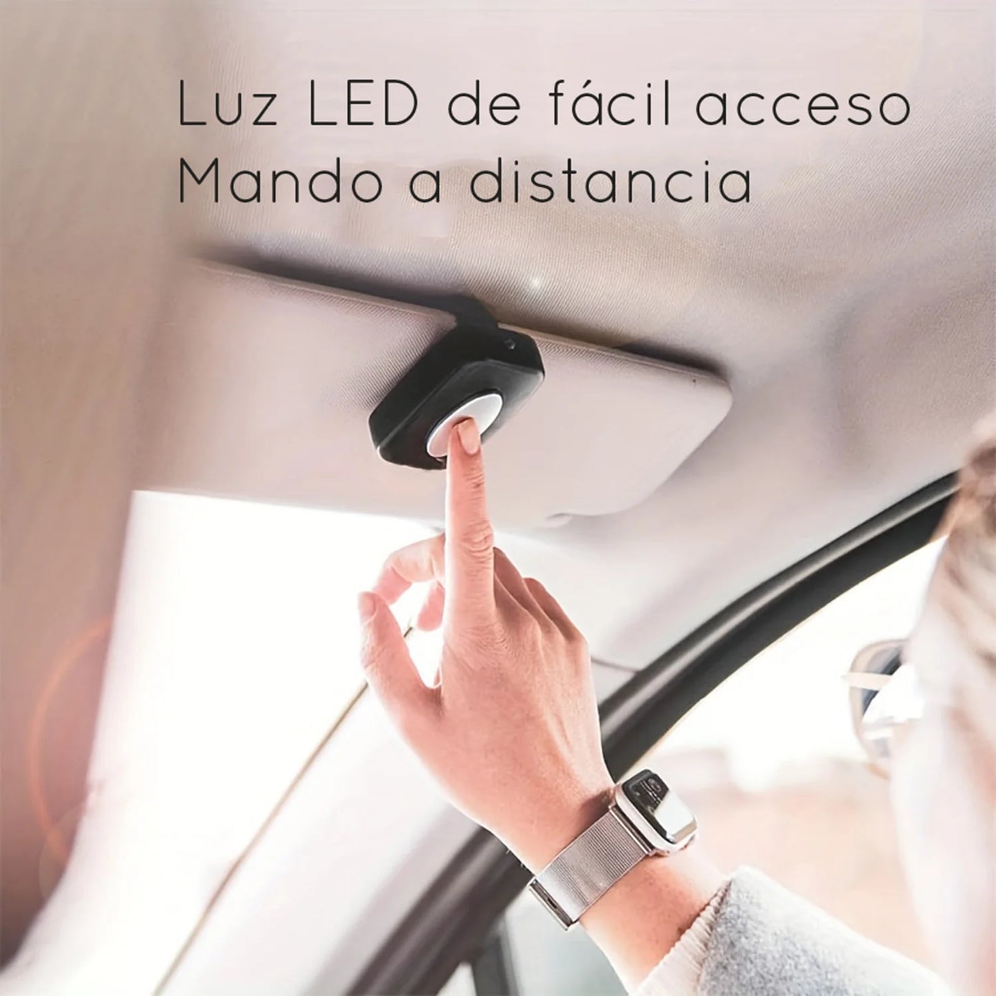 Espejo Retrovisor para Auto con Luces LED y Control Remoto