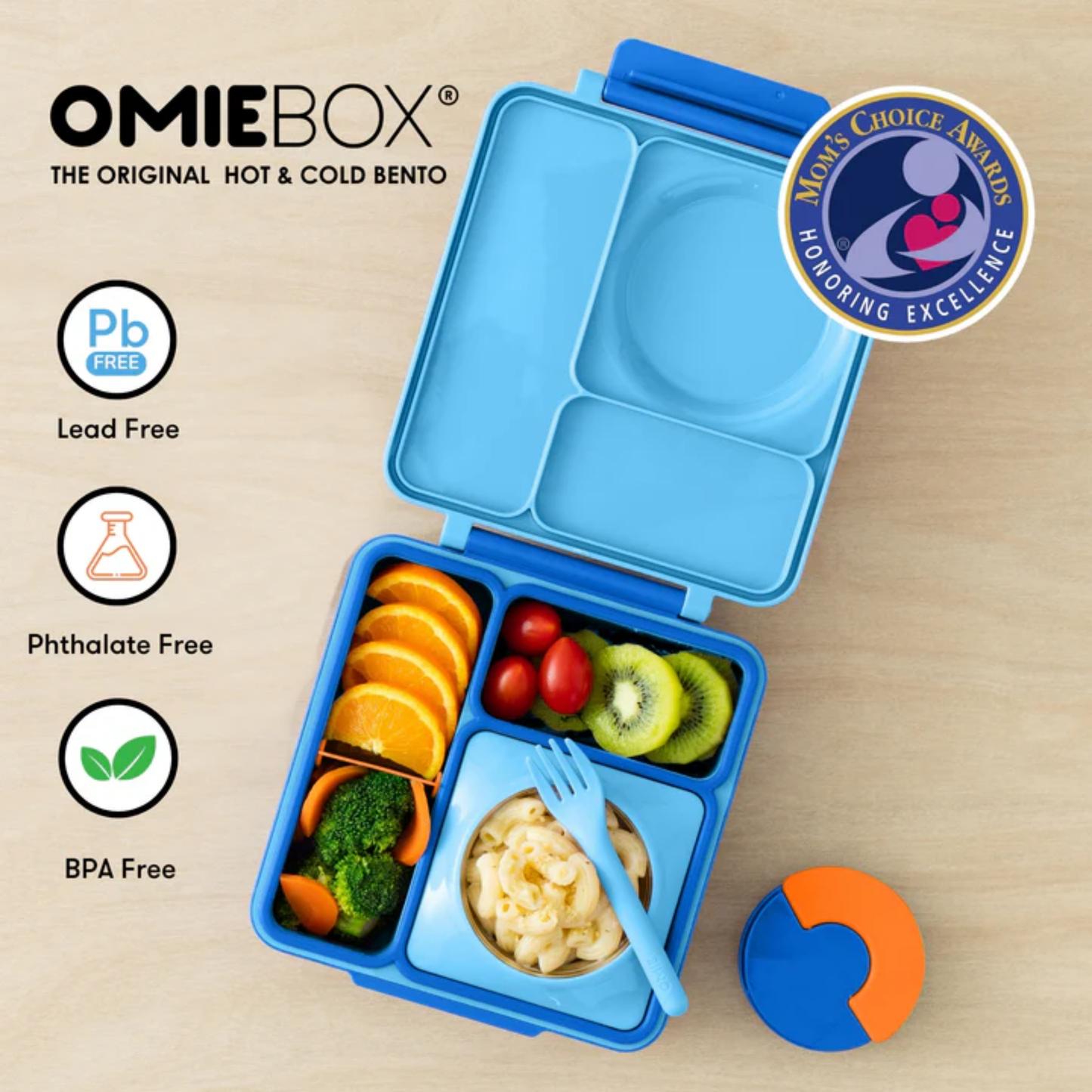 OmieBox® – Lonchera Térmica Infantil con Termo Integrado - Blue Sky | Omie