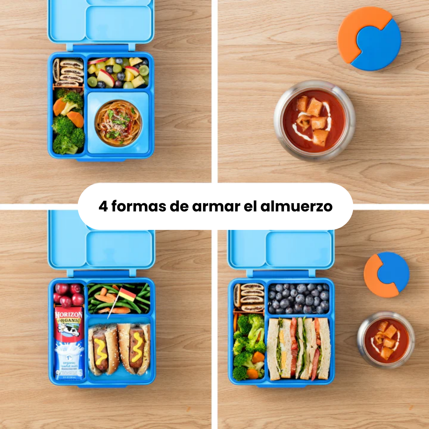 OmieBox® – Lonchera Térmica Infantil con Termo Integrado - Blue Sky | Omie