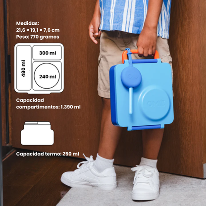 OmieBox® – Lonchera Térmica Infantil con Termo Integrado - Blue Sky | Omie