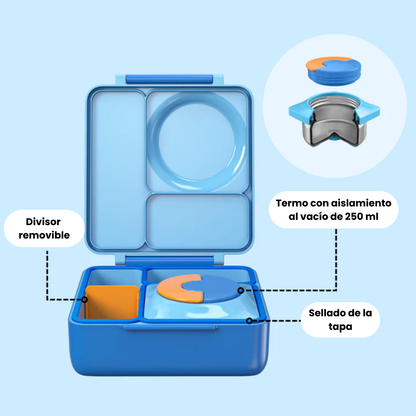 OmieBox® – Lonchera Térmica Infantil con Termo Integrado - Blue Sky | Omie