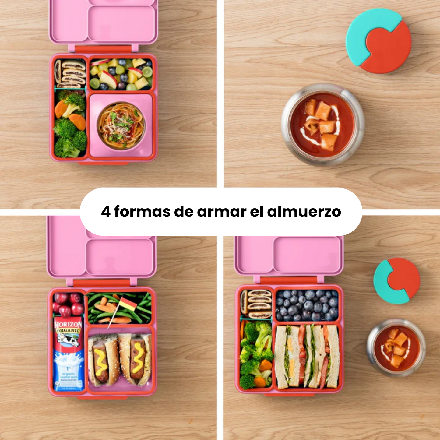 OmieBox® – Lonchera Térmica Infantil con Termo Integrado -  Pink Berry | Omie