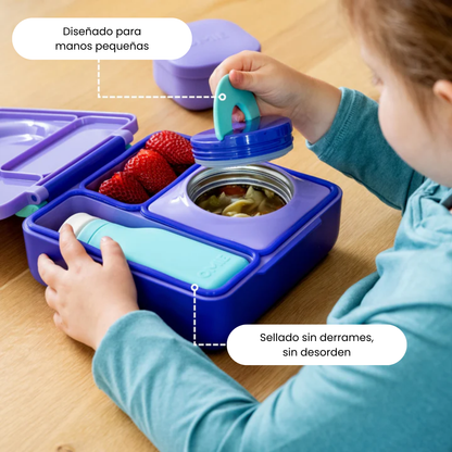 OmieBox® – Lonchera Térmica Infantil con Termo Integrado - Purple Plum | Omie